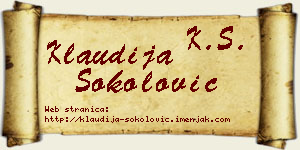 Klaudija Sokolović vizit kartica